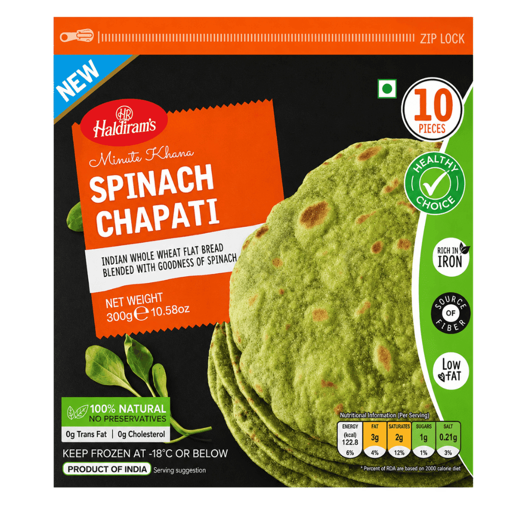 Haldiram's Spinach Chappati 300 g/10 pcs buy online USA