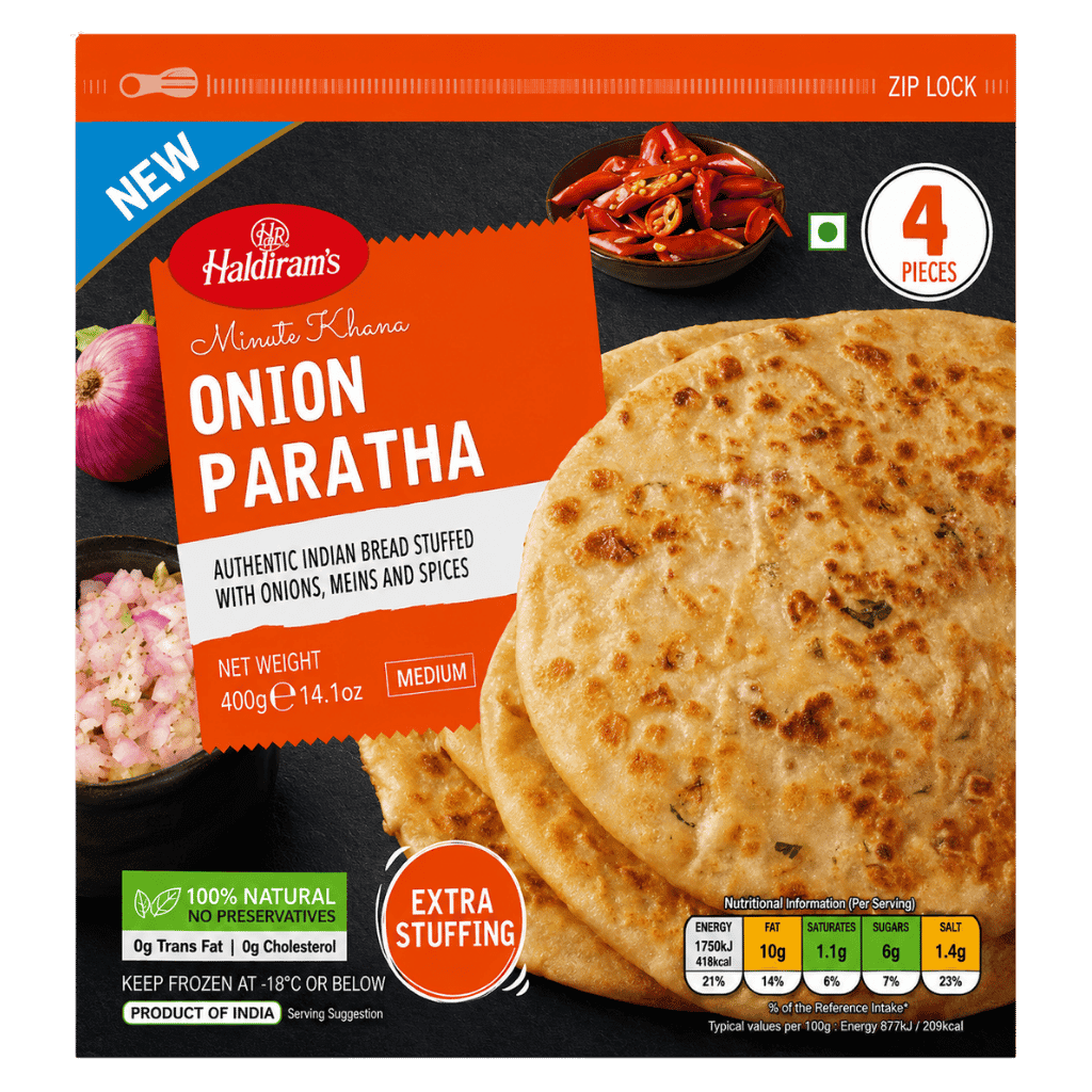 Haldiram's Onion Paratha 4 pcs buy online USA