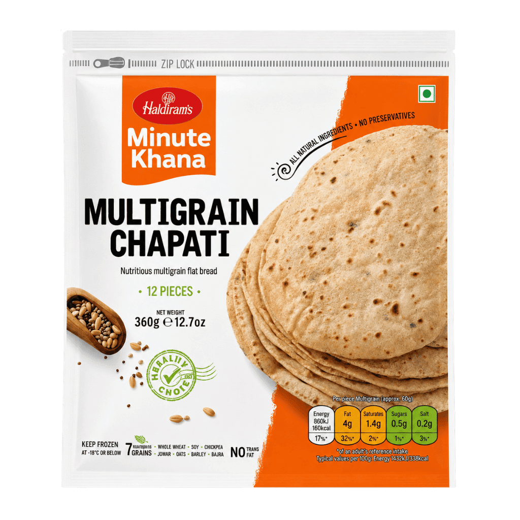Haldiram's Multigrain Chappati 360 g/12 pcs buy online USA