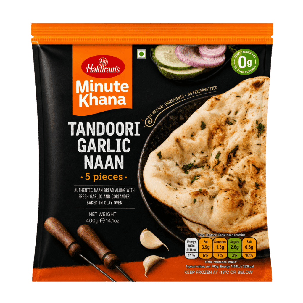 Haldiram's Tandoori Garlic Naan 5 pcs buy online USA