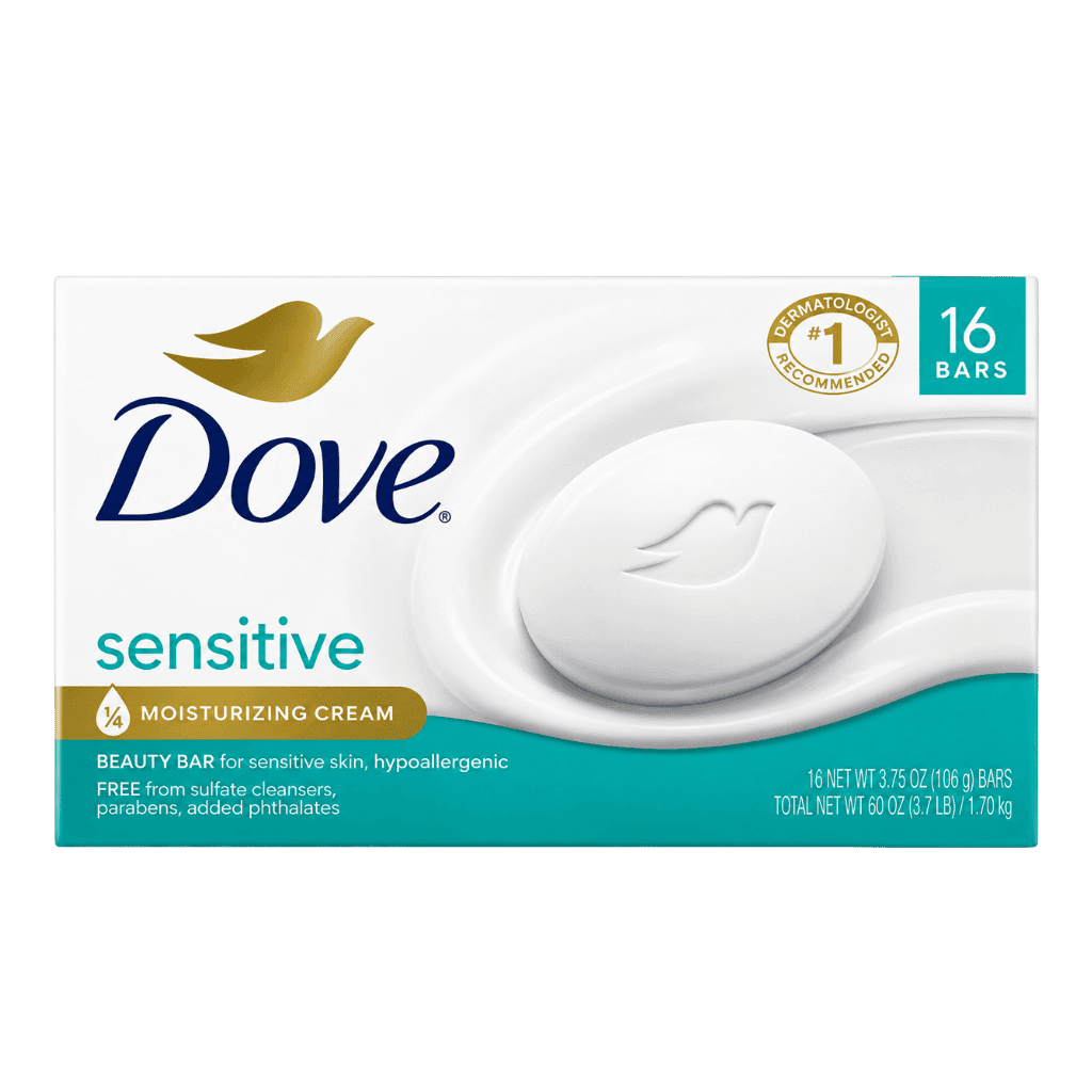Dove Moisturizing Beauty Bar Soap Sensitive Skin 3.75 oz 16 Bars buy online USA